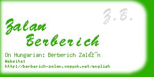 zalan berberich business card